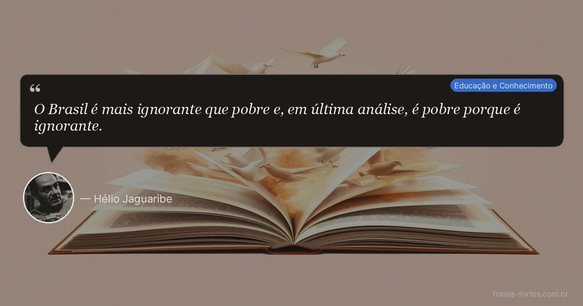 Frase de Hélio Jaguaribe