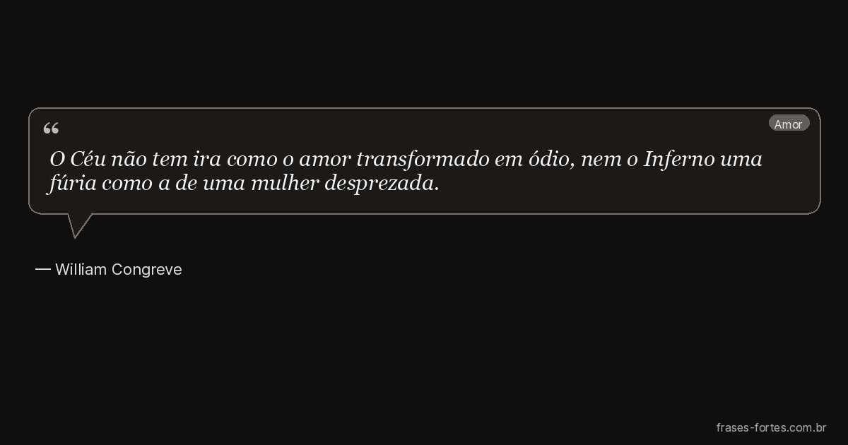 Frase de William Congreve