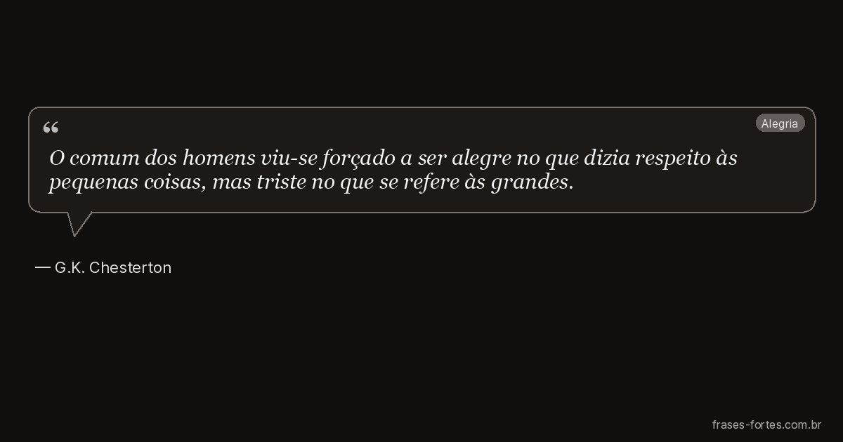 Frase de G.K. Chesterton