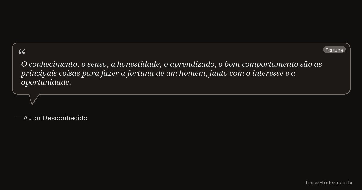 Frase de Autor Desconhecido