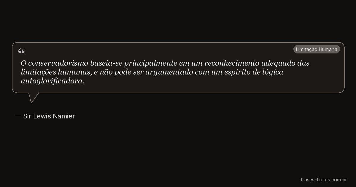 Frase de Sir Lewis Namier