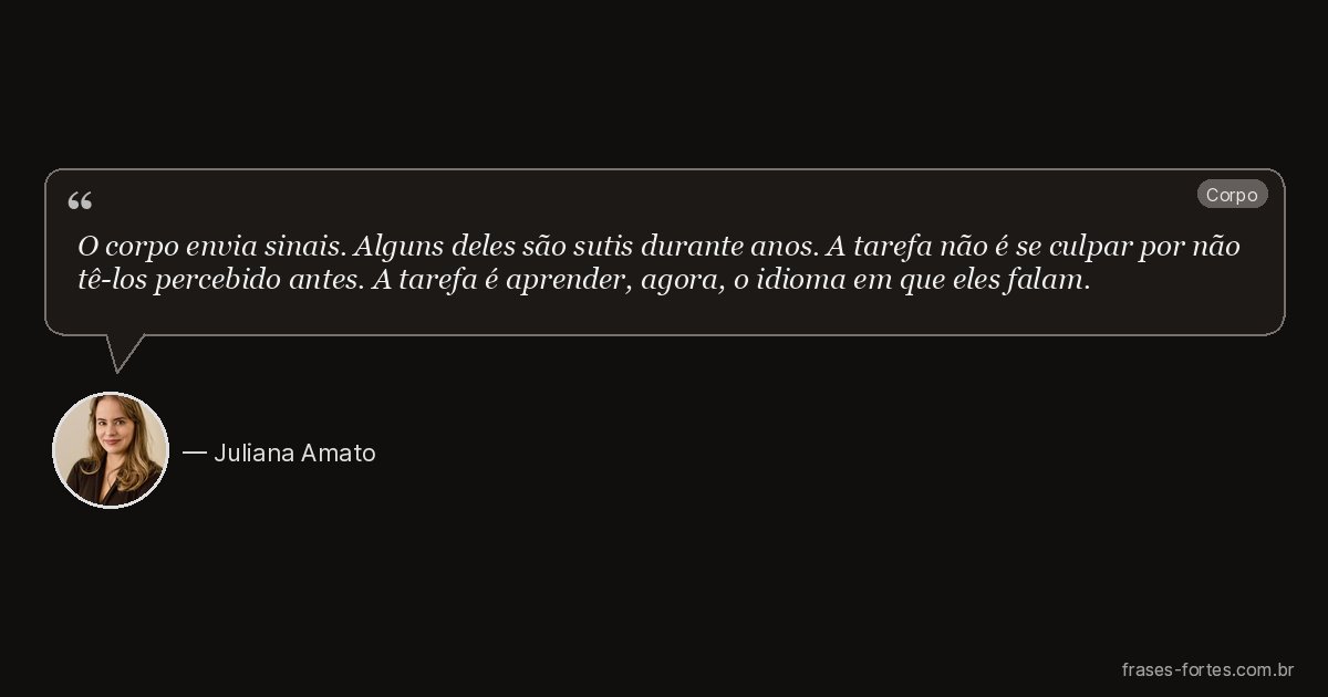 Frase de Juliana Amato