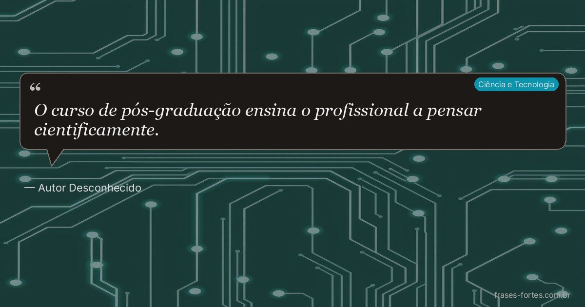 Frase de Autor Desconhecido