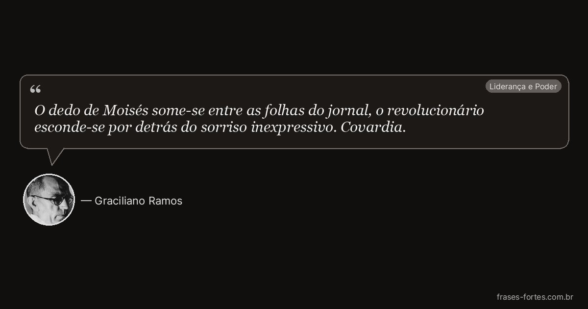 Frase de Graciliano Ramos