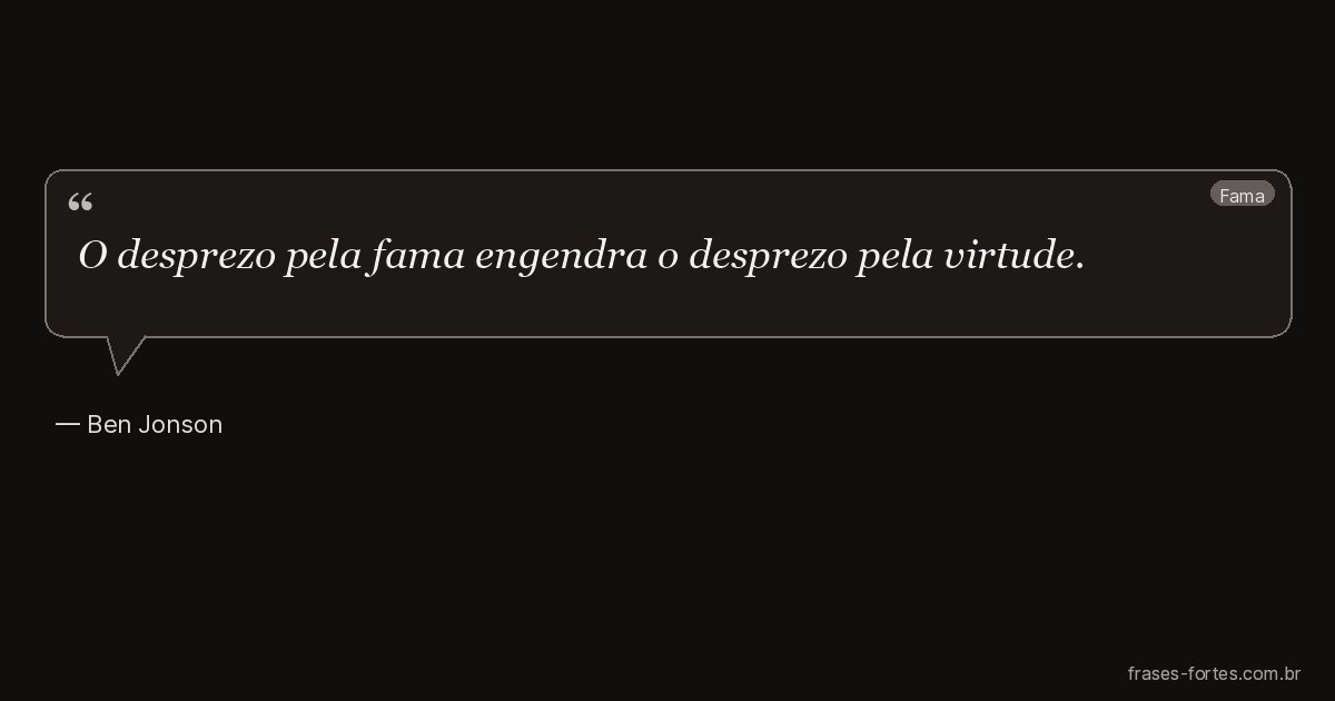 Frase de Ben Jonson
