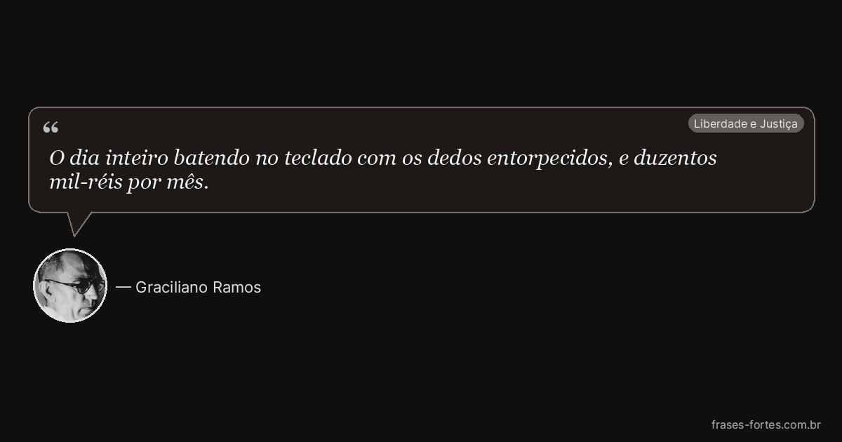 Frase de Graciliano Ramos