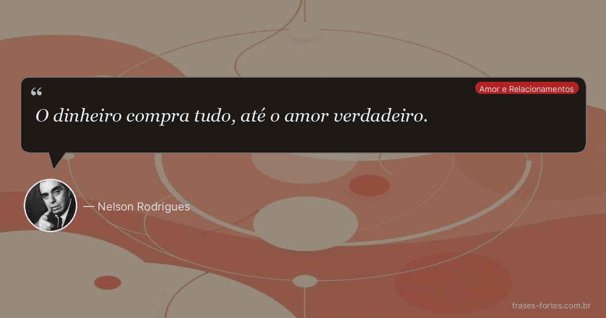 Frase de Nelson Rodrigues