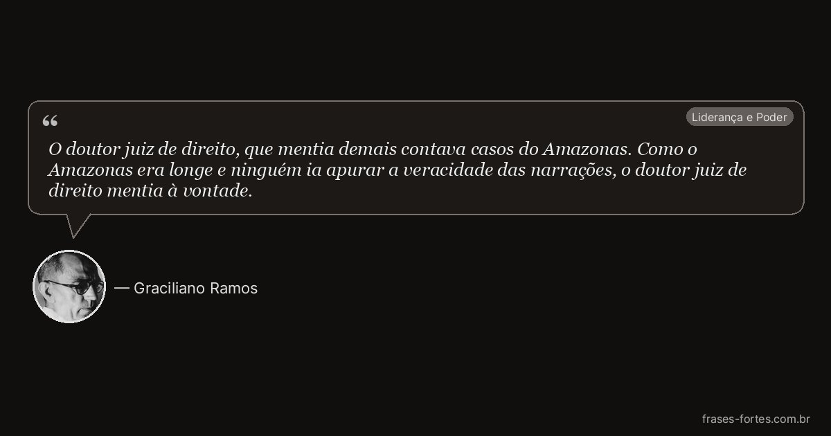 Frase de Graciliano Ramos