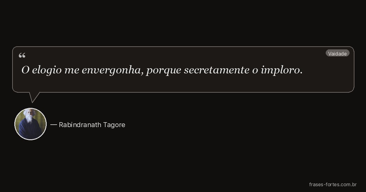 Frase de Rabindranath Tagore