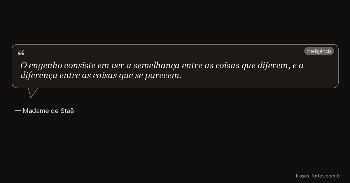 Frase de Madame de Staël