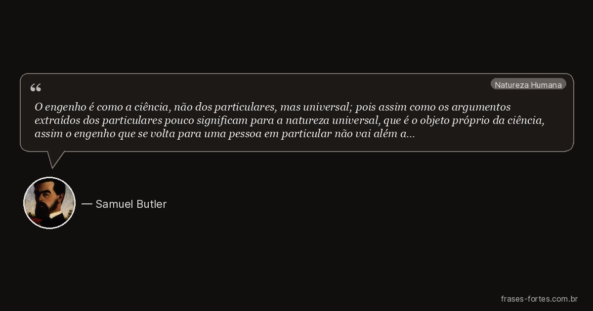 Frase de Samuel Butler