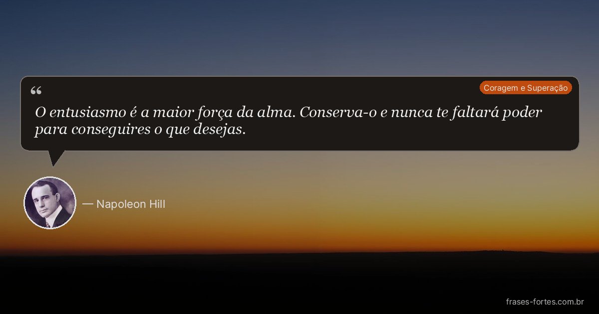 Frase de Napoleon Hill