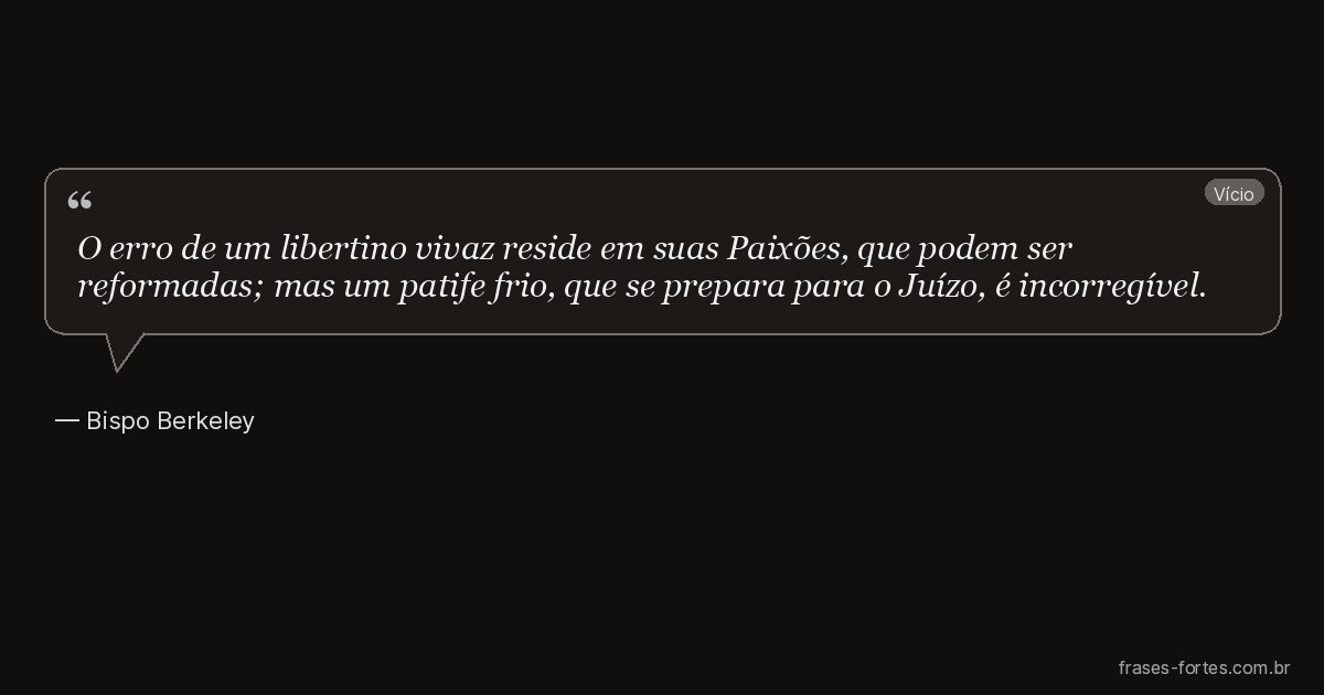 Frase de Bispo Berkeley