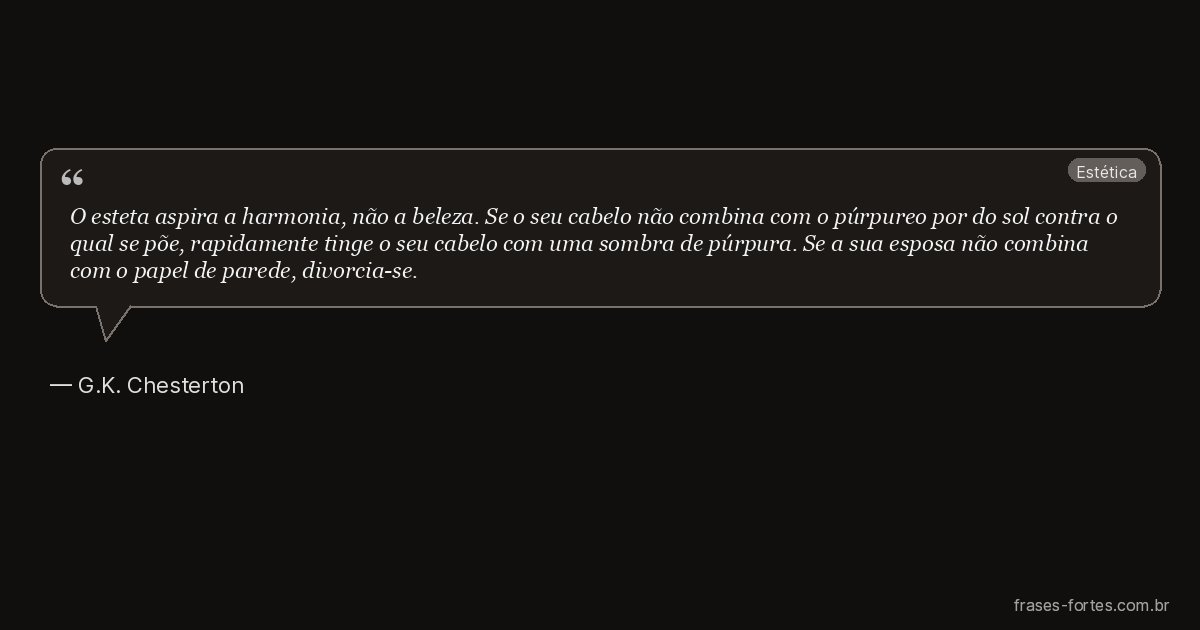 Frase de G.K. Chesterton