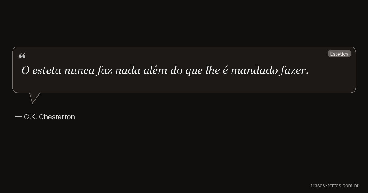 Frase de G.K. Chesterton