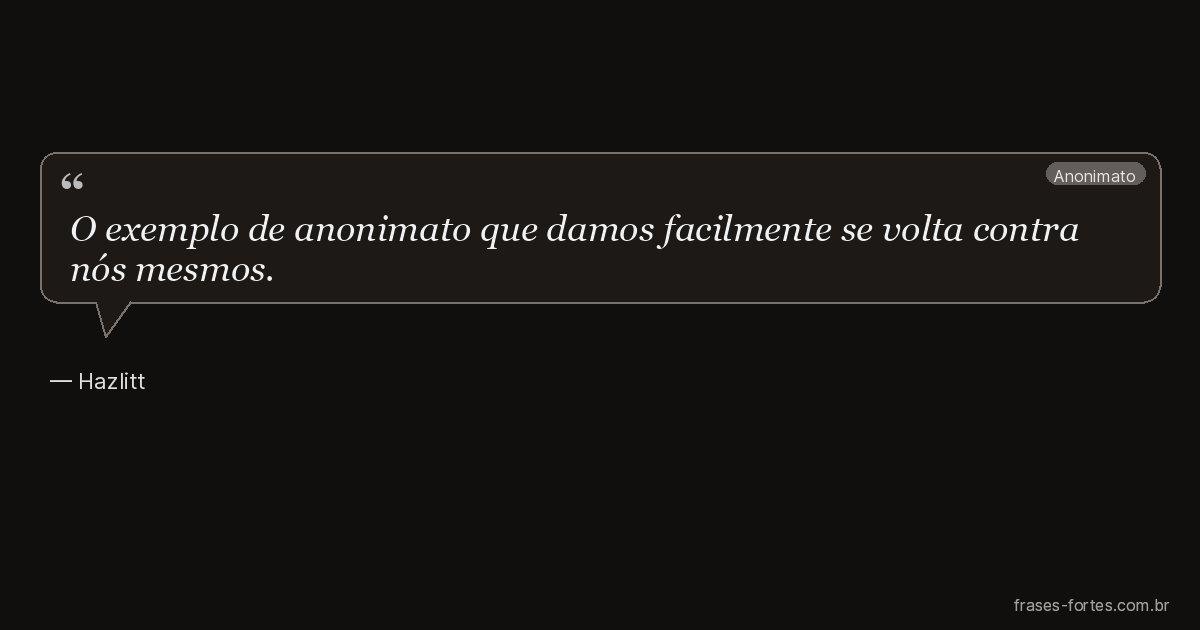 Frase de Hazlitt
