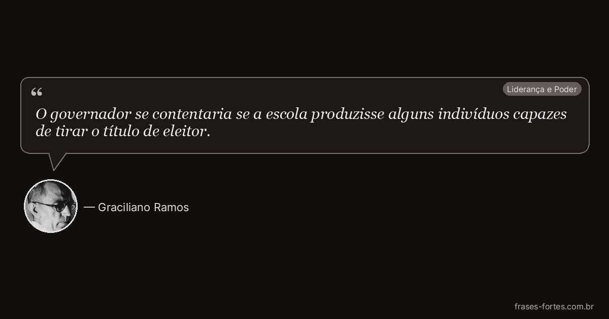 Frase de Graciliano Ramos
