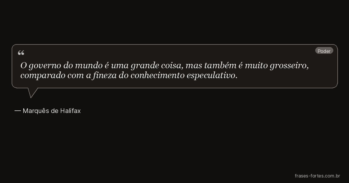 Frase de Marquês de Halifax
