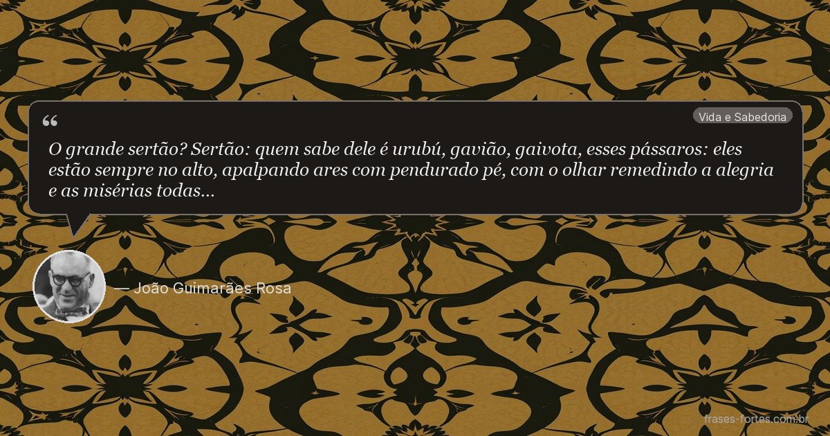 Frase de João Guimarães Rosa
