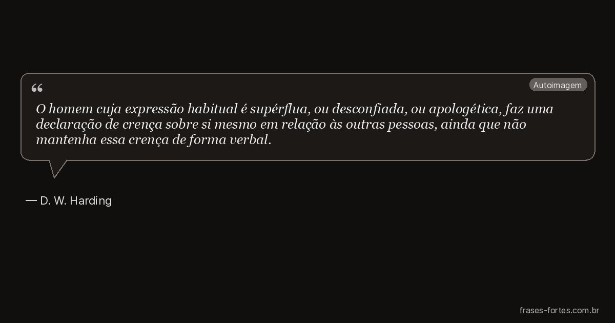 Frase de D. W. Harding