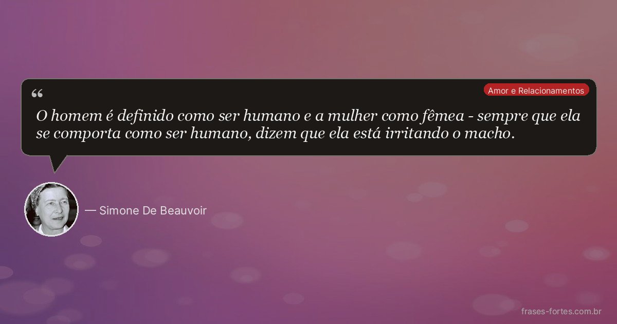 Frase de Simone De Beauvoir