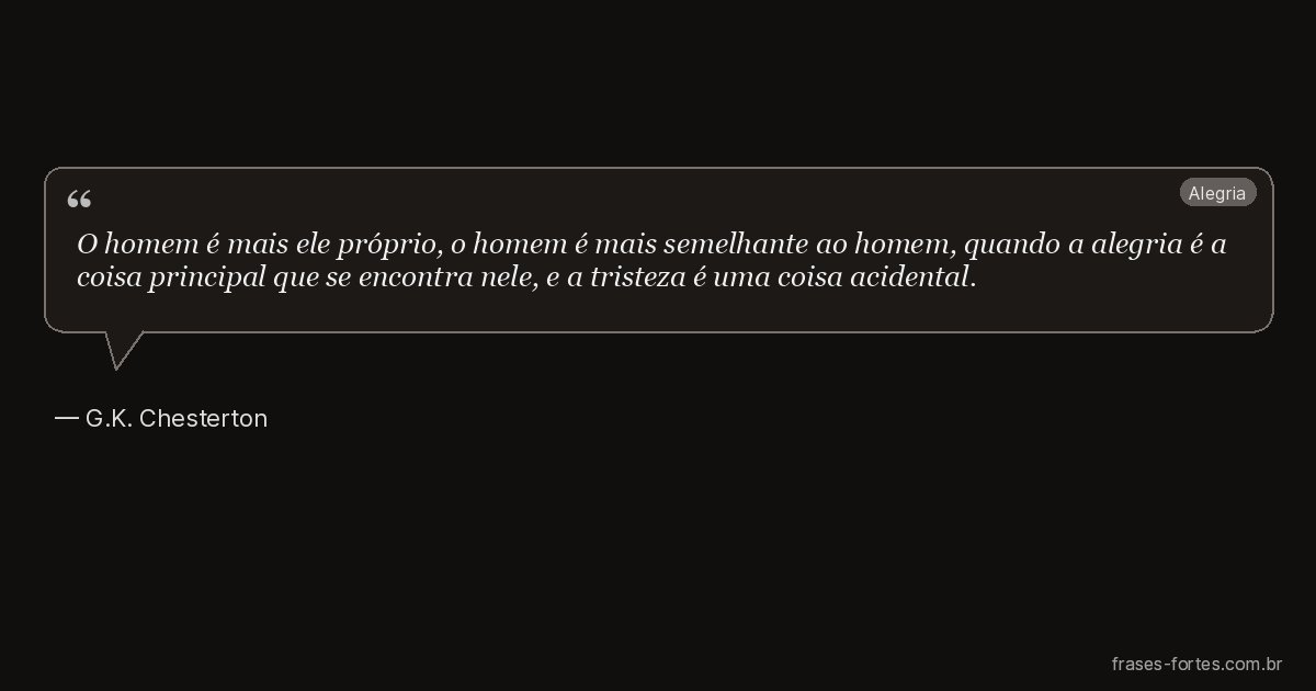 Frase de G.K. Chesterton