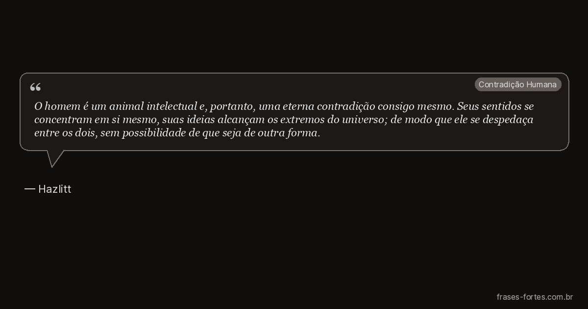 Frase de Hazlitt