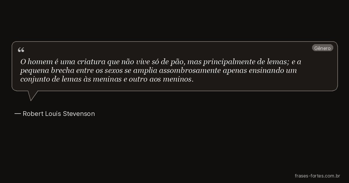 Frase de Robert Louis Stevenson