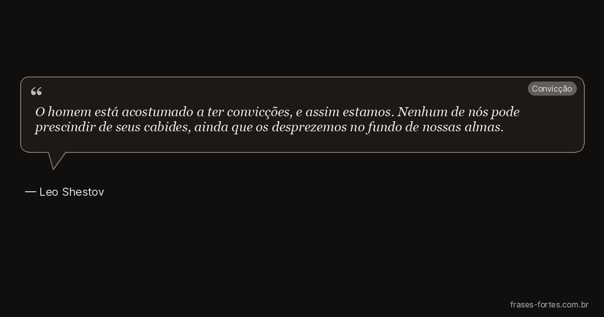 Frase de Leo Shestov