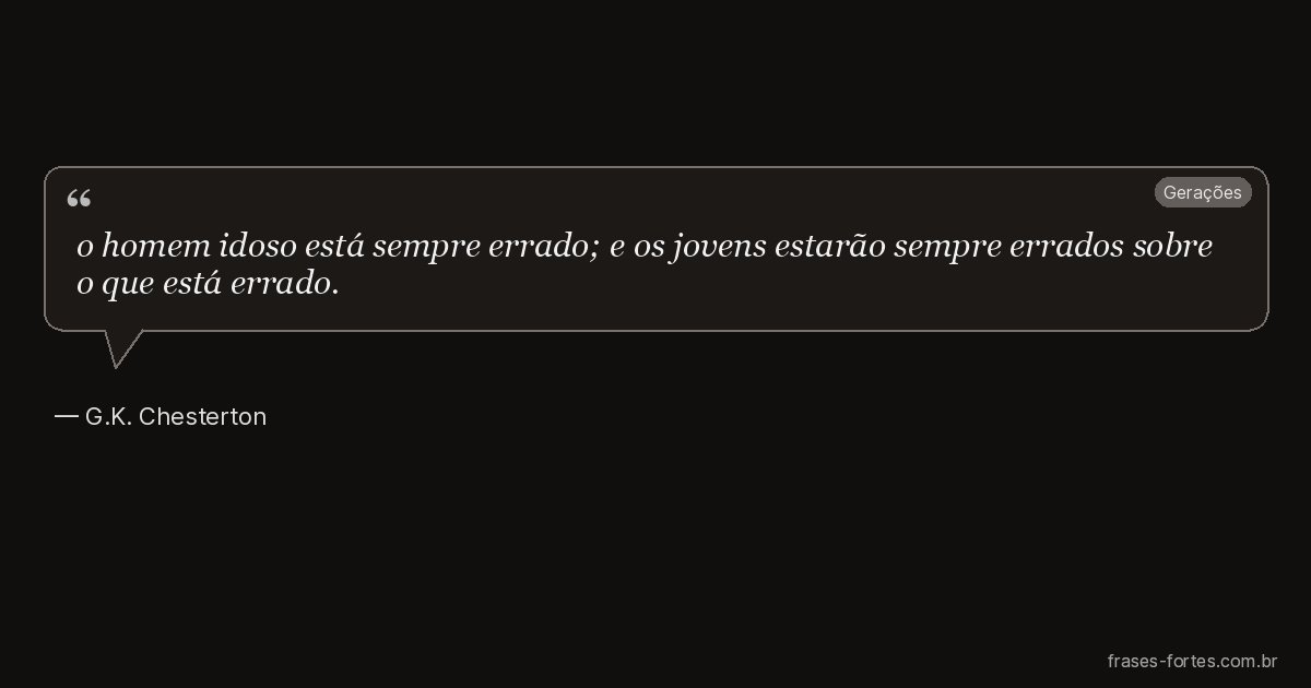 Frase de G.K. Chesterton