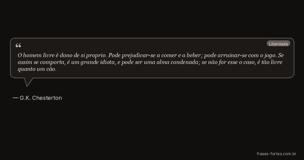 Frase de G.K. Chesterton
