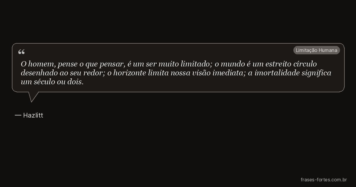 Frase de Hazlitt