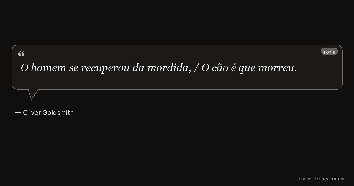Frase de Oliver Goldsmith