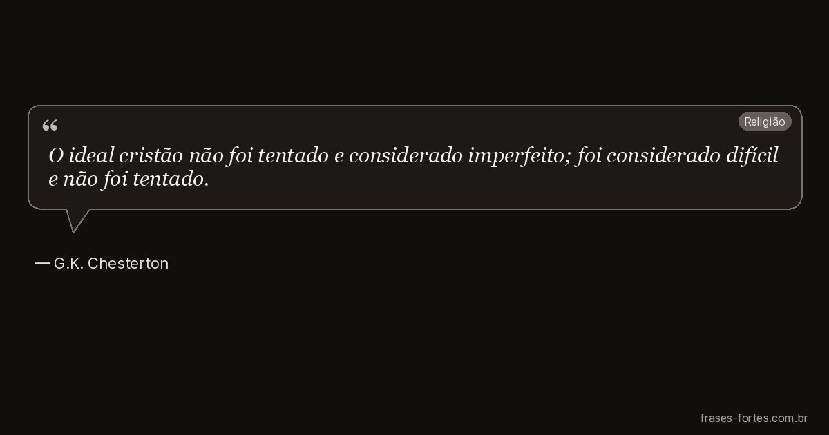 Frase de G.K. Chesterton