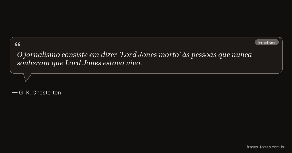 Frase de G. K. Chesterton