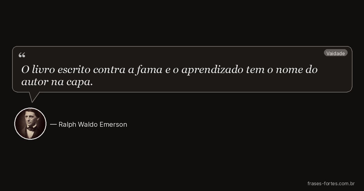 Frase de Ralph Waldo Emerson