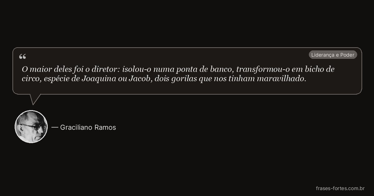 Frase de Graciliano Ramos