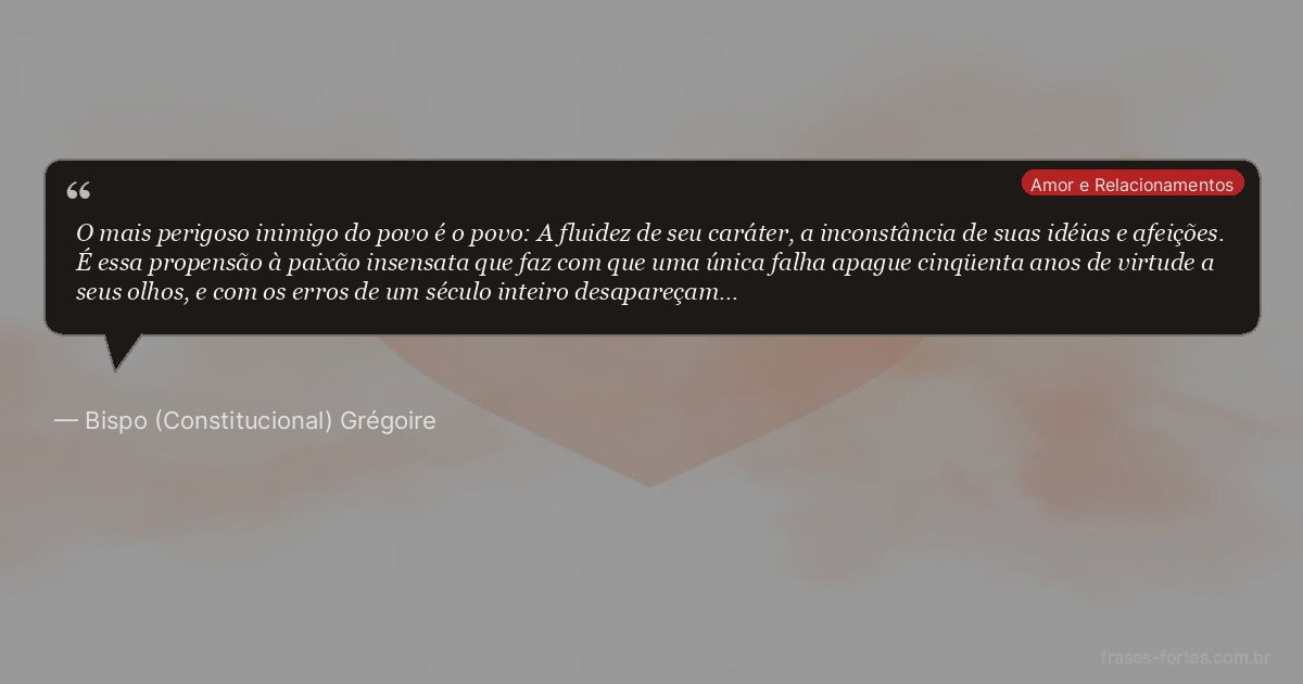 Frase de Bispo (Constitucional) Grégoire