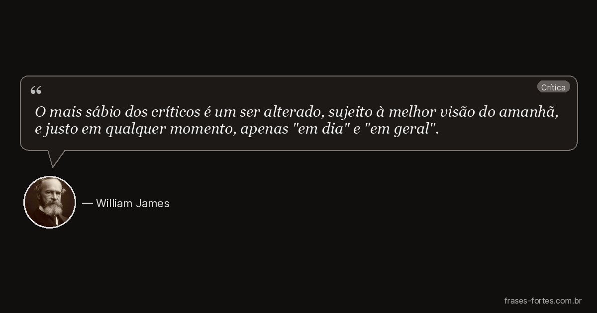 Frase de William James