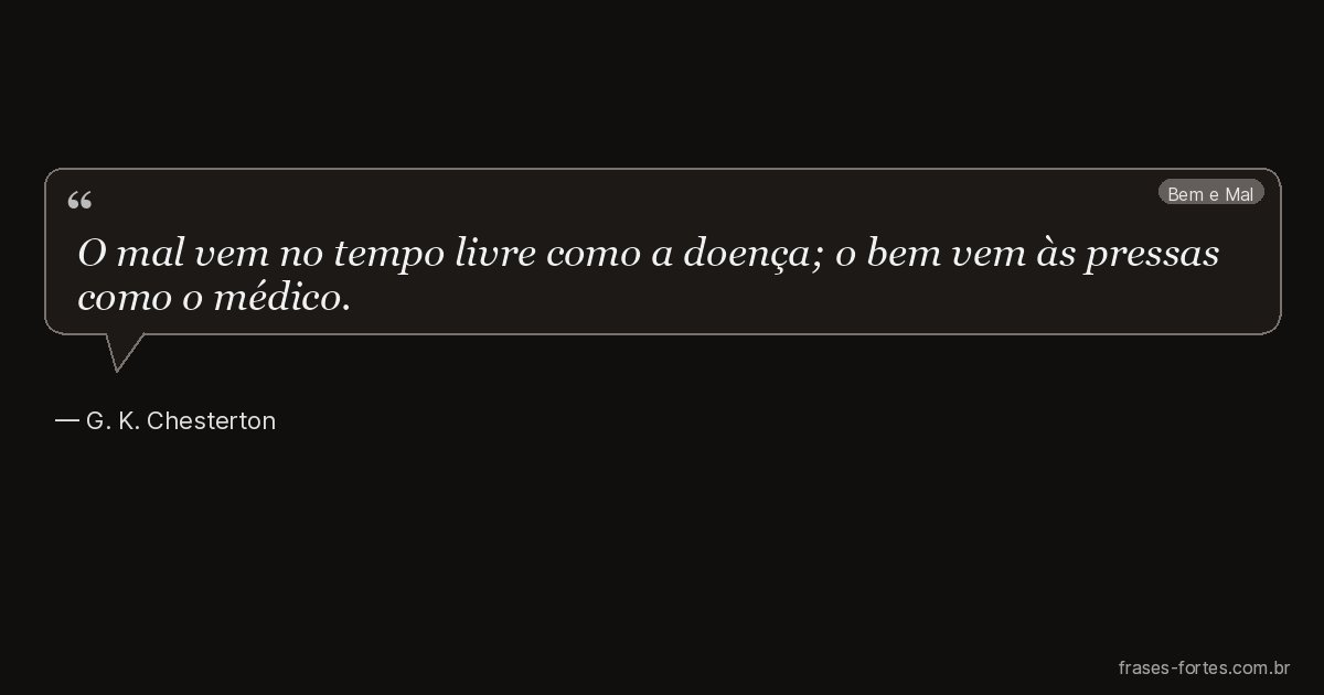 Frase de G. K. Chesterton