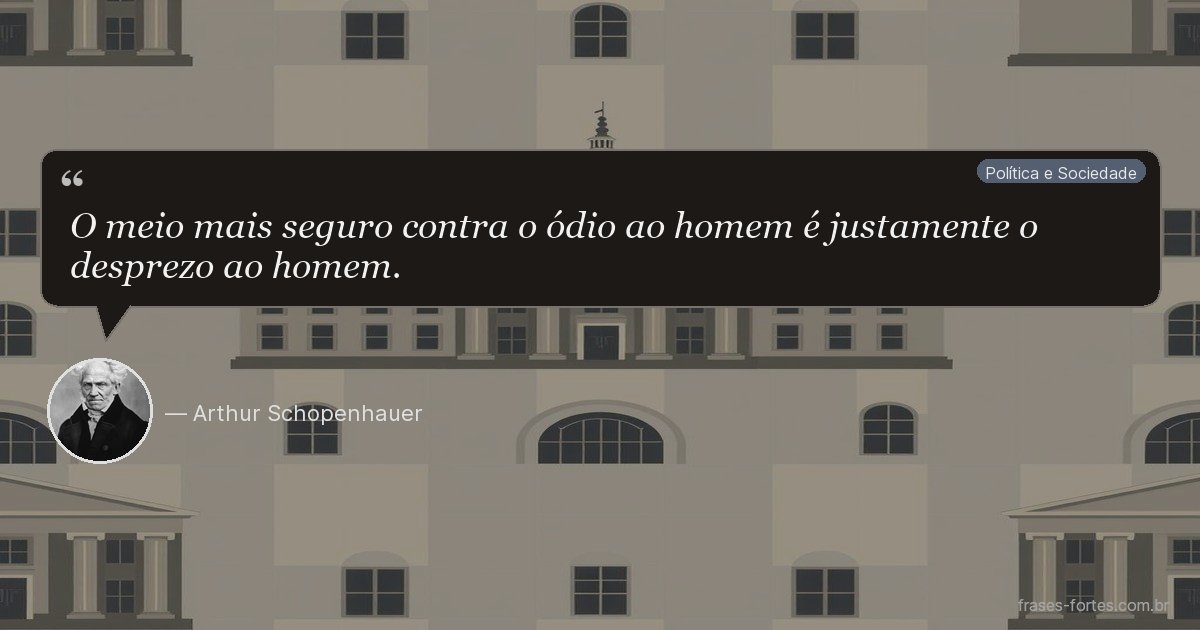 Frase de Arthur Schopenhauer