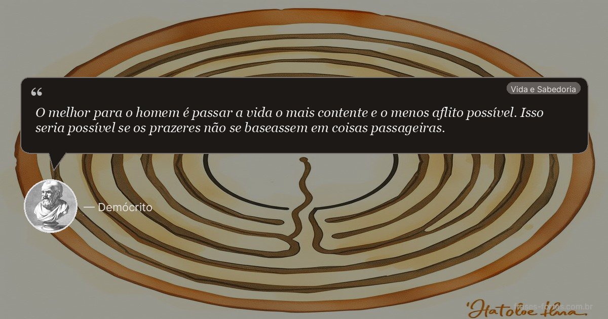 Frase de Demócrito