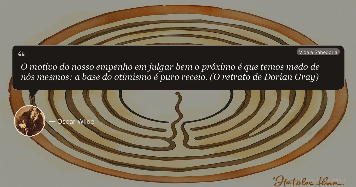 Frase de Oscar Wilde