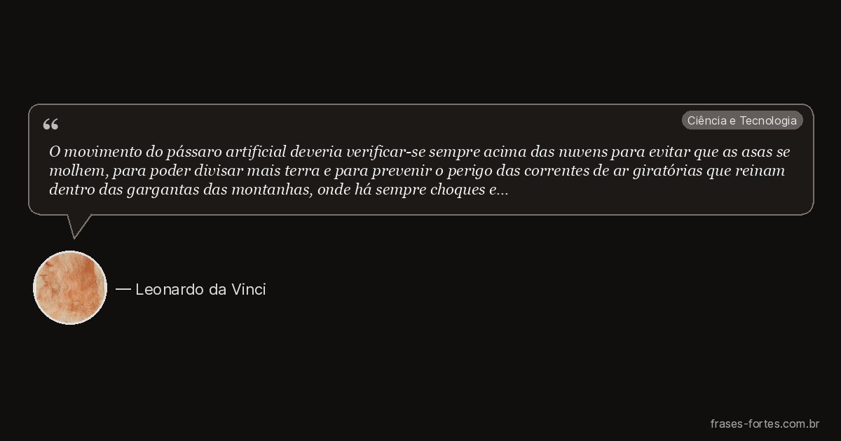 Frase de Leonardo da Vinci