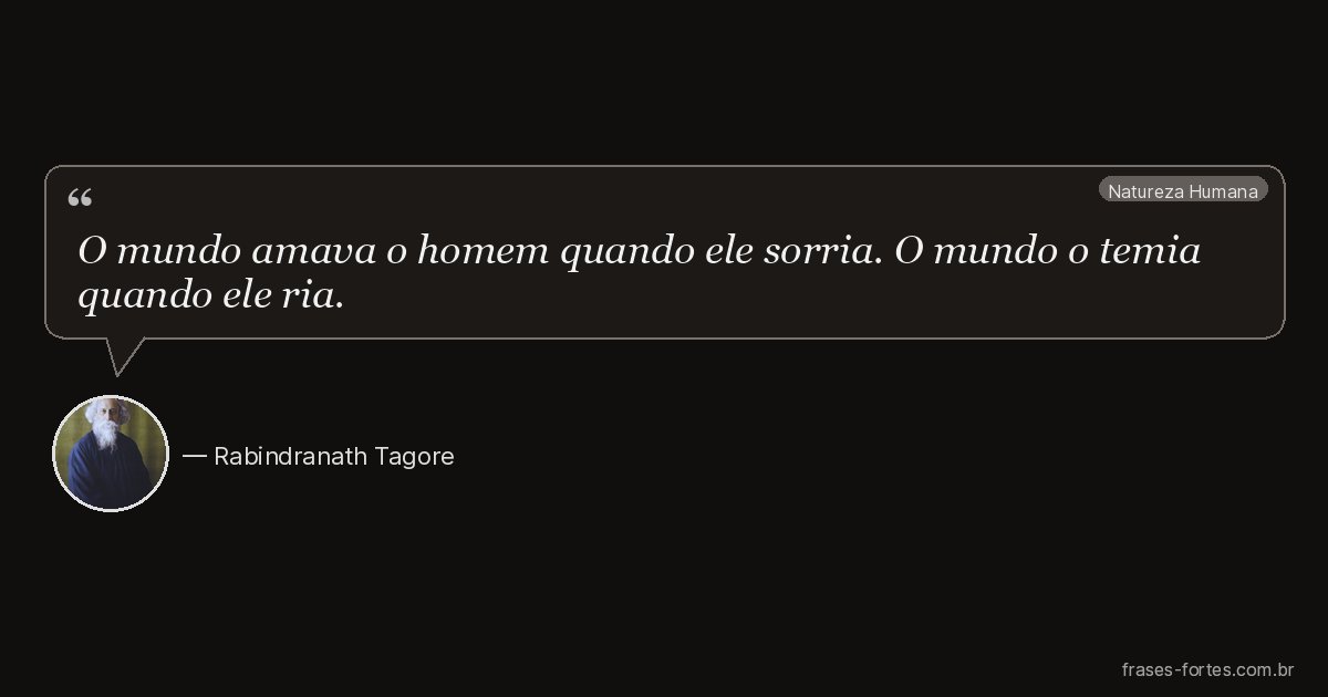 Frase de Rabindranath Tagore