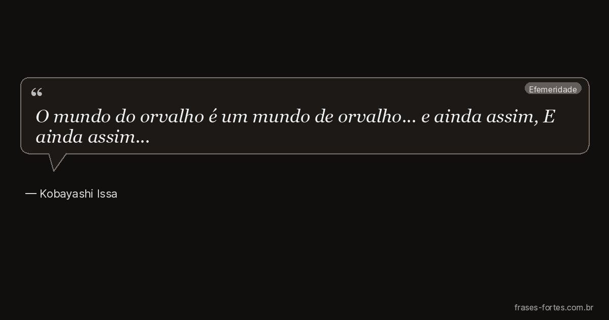 Frase de Kobayashi Issa