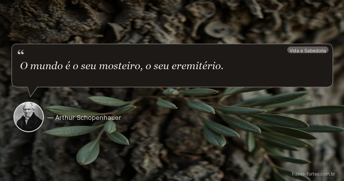 Frase de Arthur Schopenhauer