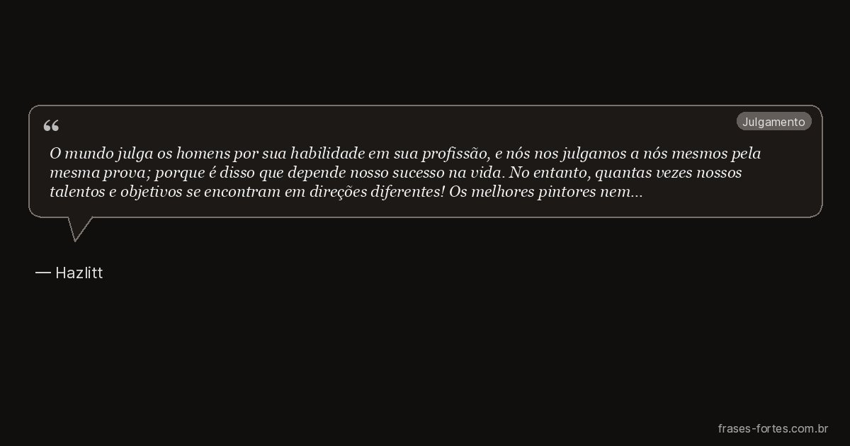 Frase de Hazlitt