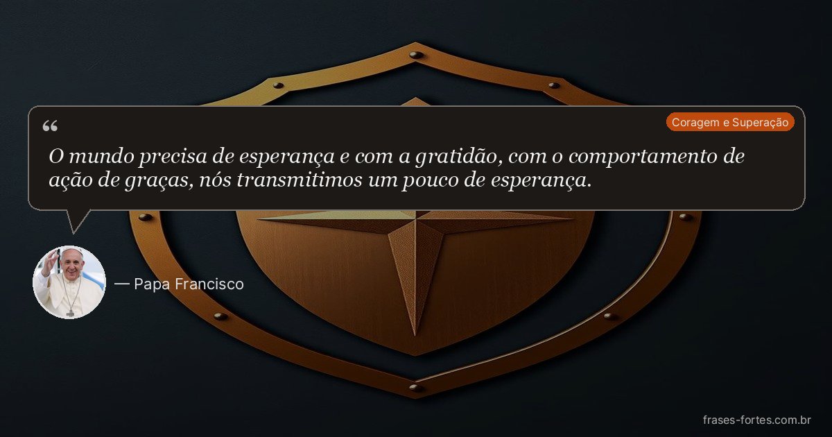 Frase de Papa Francisco