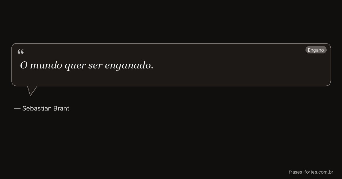 Frase de Sebastian Brant
